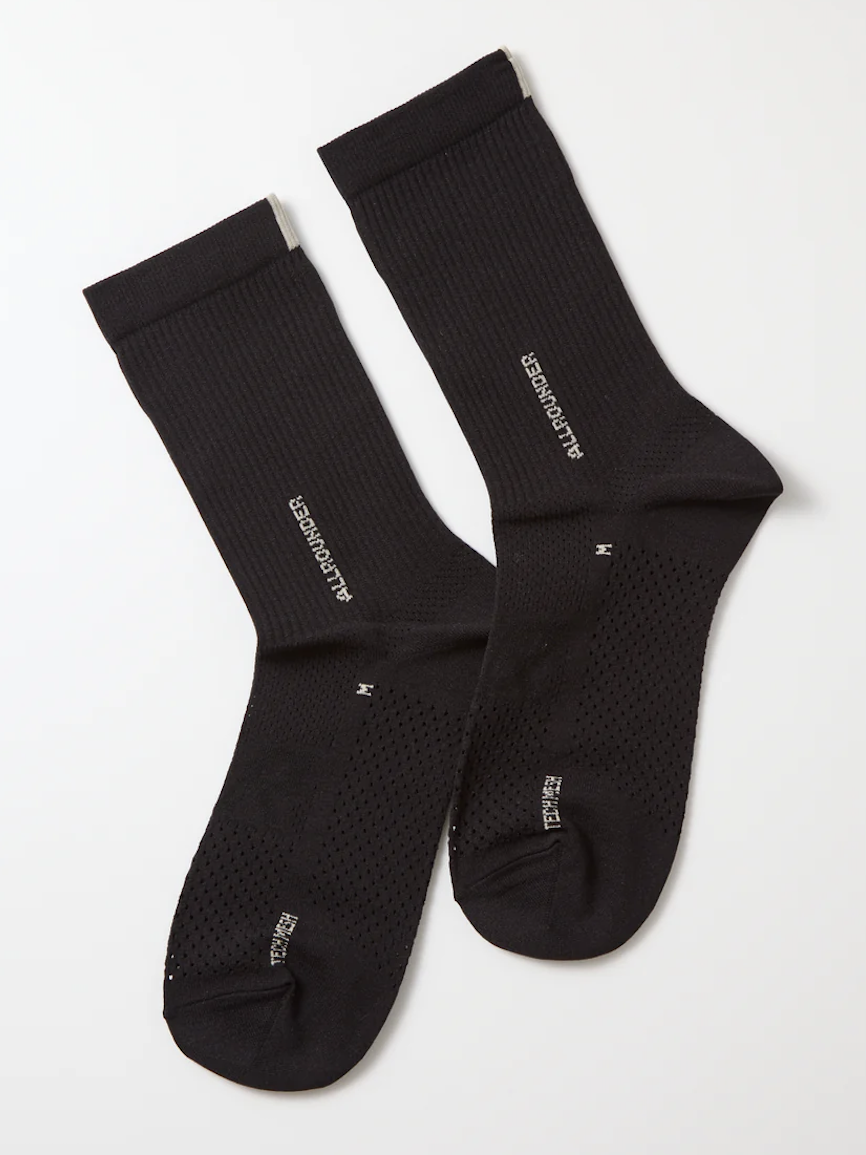 AllRounder Tech Mesh Crew Socks in Black