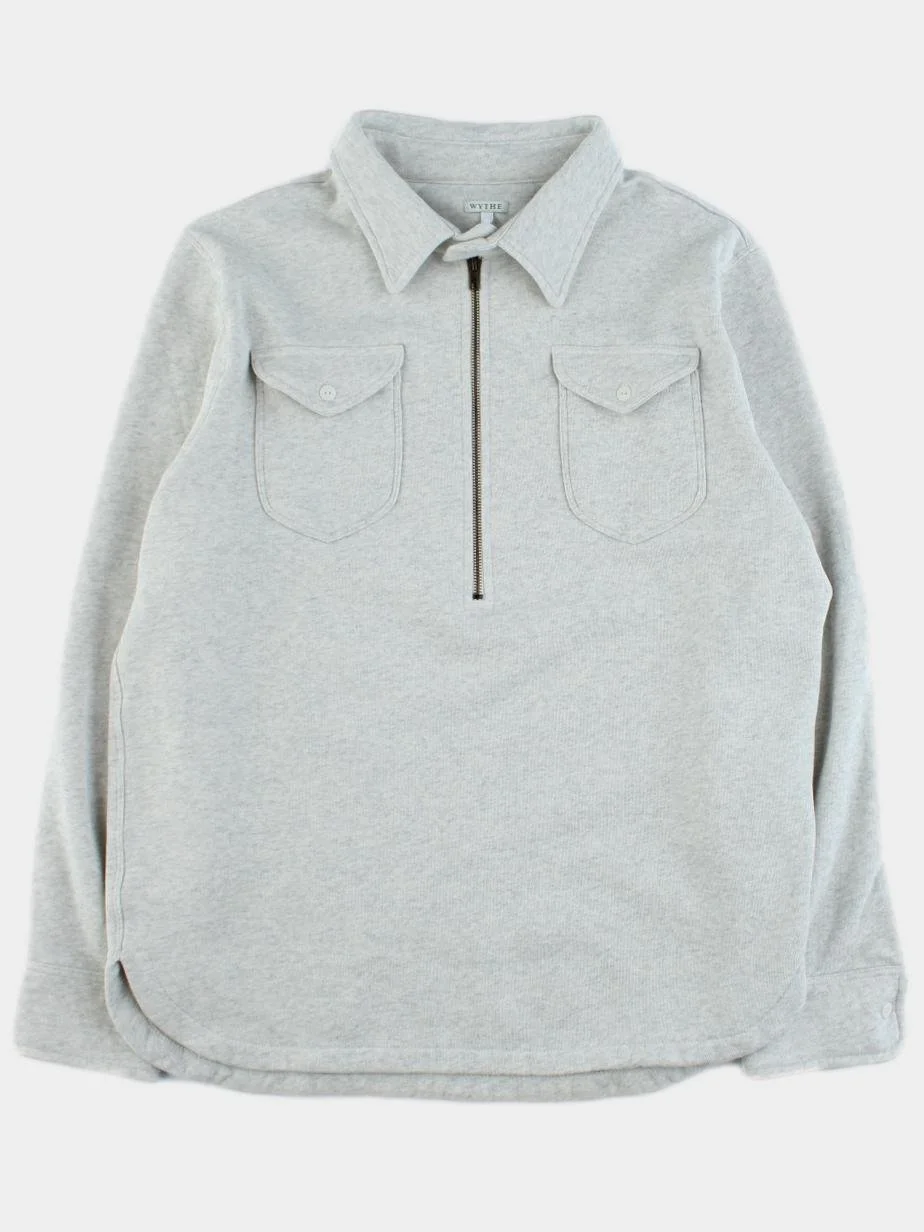 Half-Zip Sweatshirt in Heather Grey