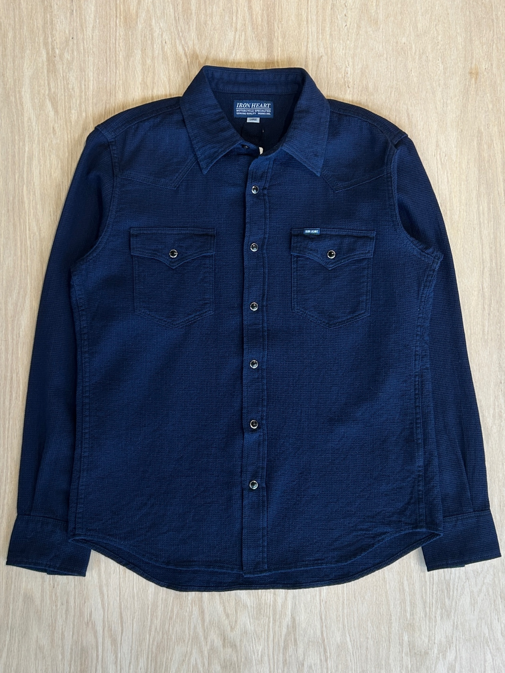 5 oz. Selvedge Dobby Cloth Western Shirt in Indigo (IHSH-413-IND  