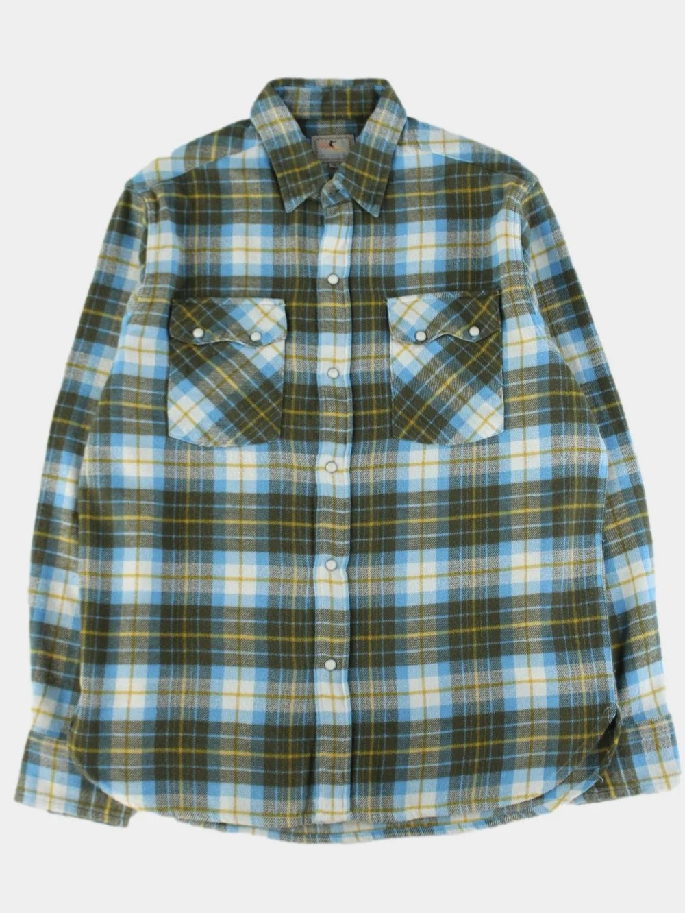 Washed Flannel Pearlsnap in Gold Ravine Plaid Guevel.co Washed Flannel Pearlsnap in Gold Ravine Plaid Guevel.co