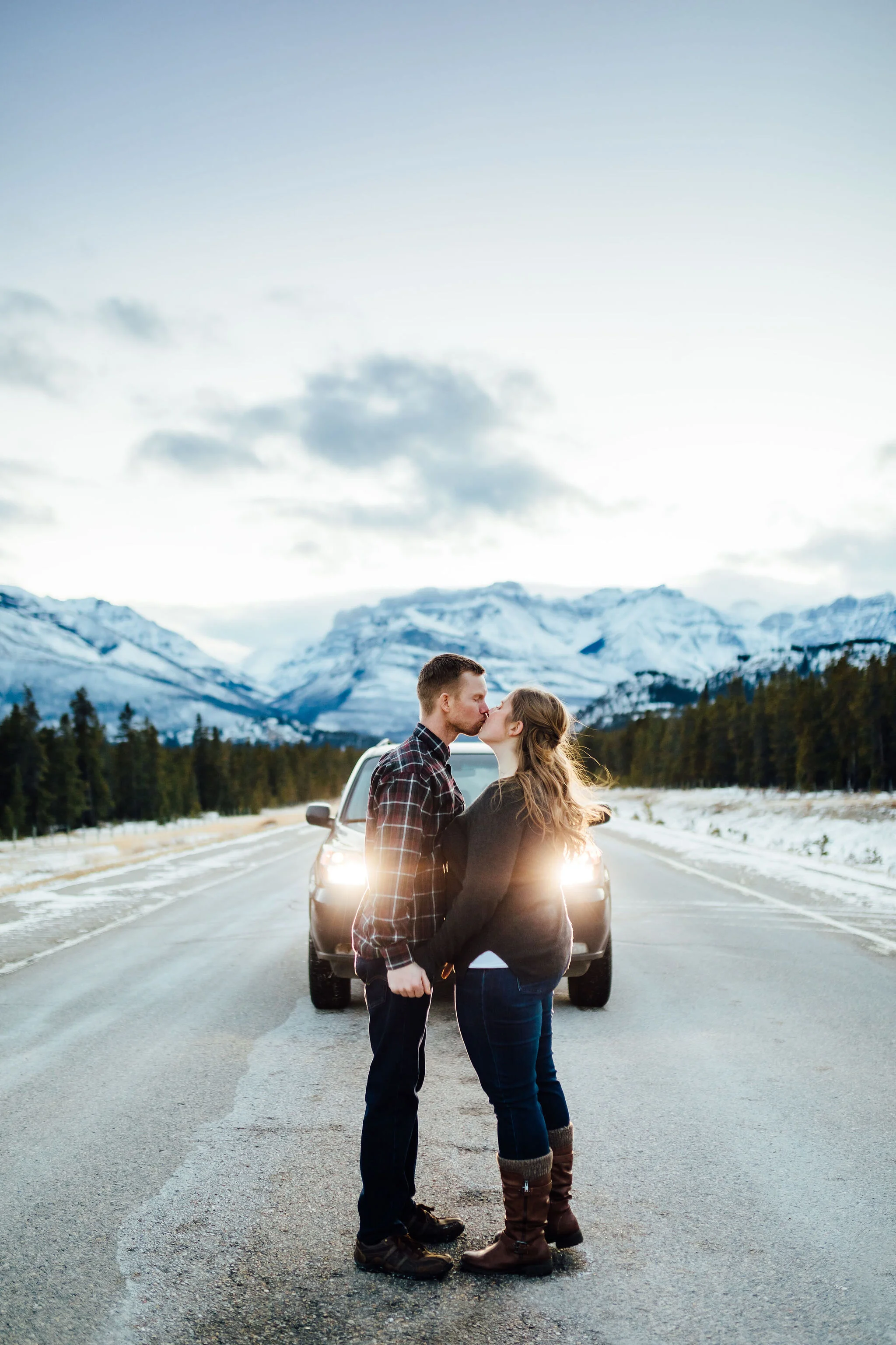 Colby &amp; Chance - Abraham Lake Engagement Session