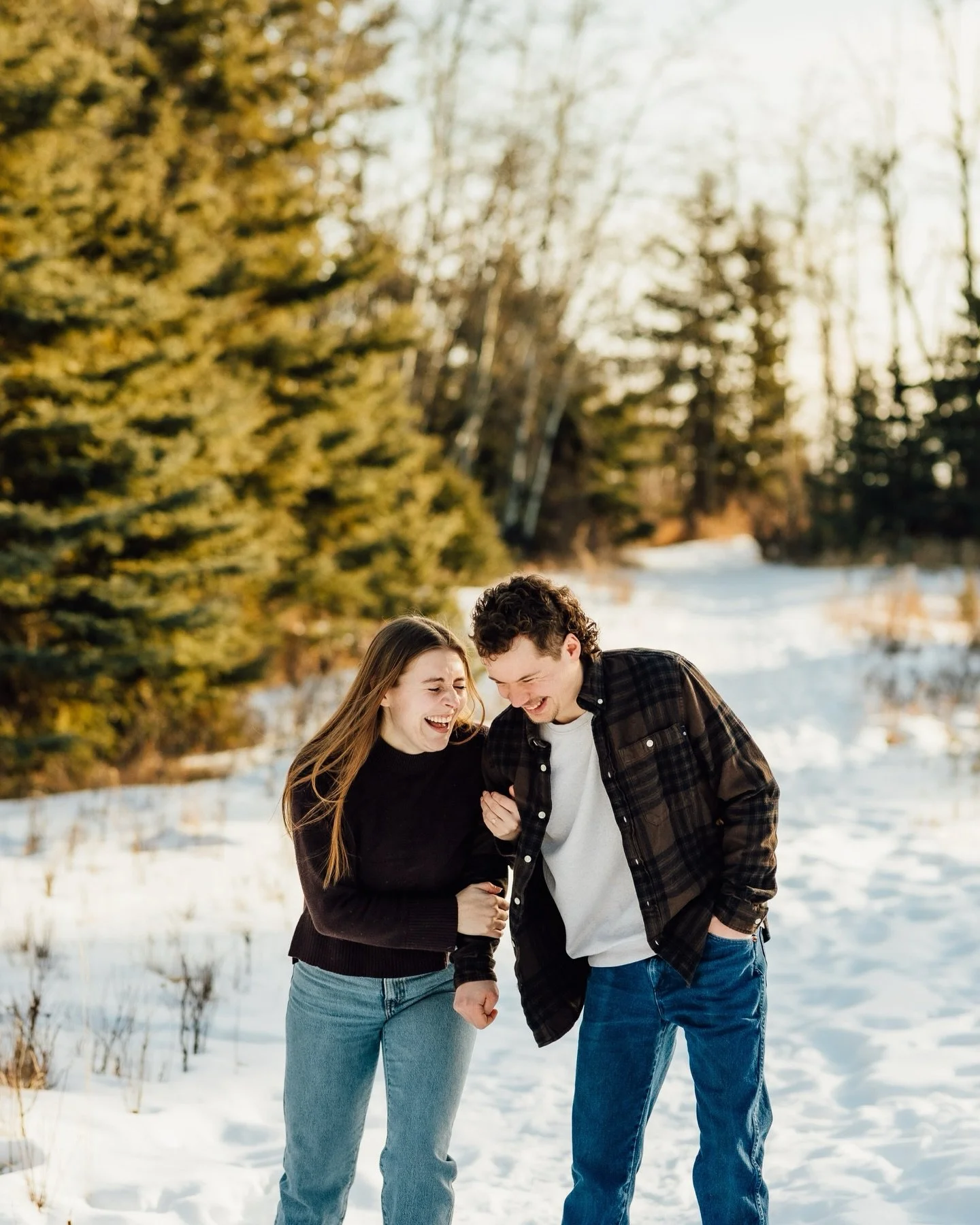 A fun little winter engagement session with @ashley.newth &amp; Justin last month, SO excited for their wedding this summer. 🫶
