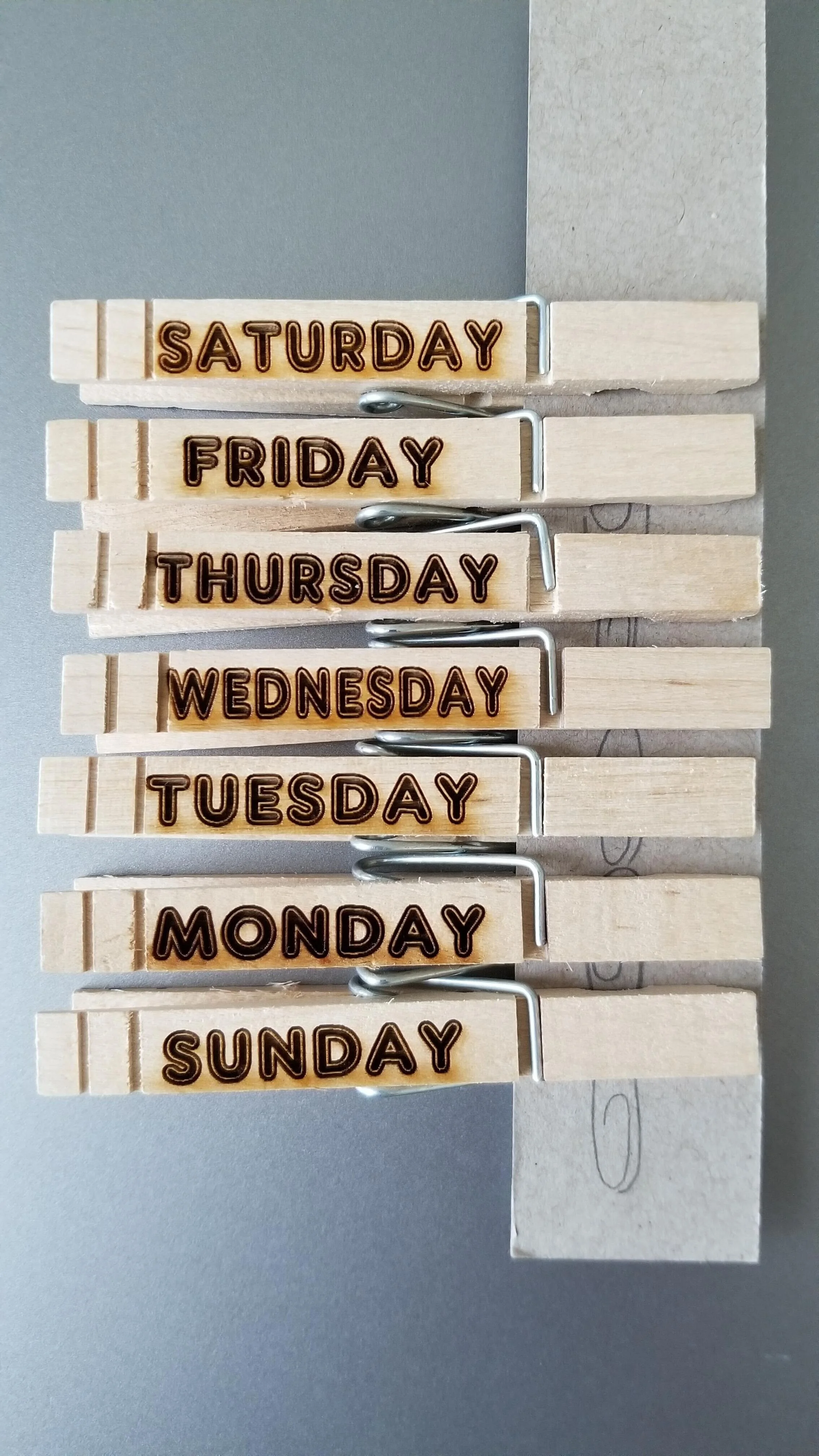 Engraved Clothespins