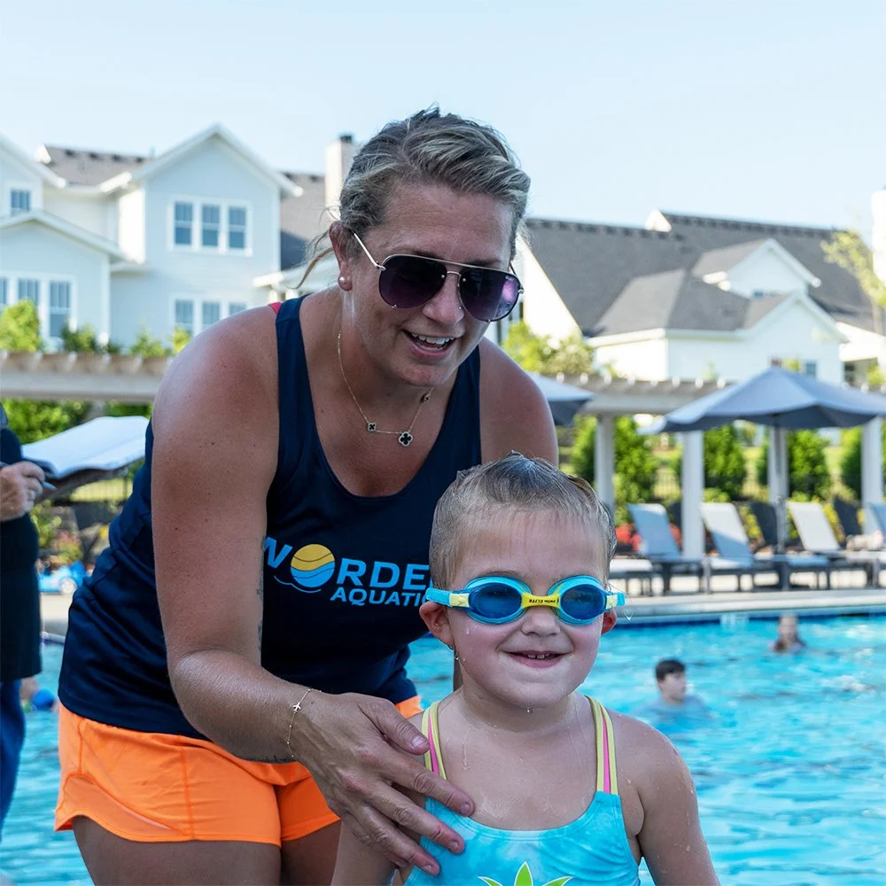 Private swim lessons at The Grove in College Grove, TN. Worden Aquatics.
