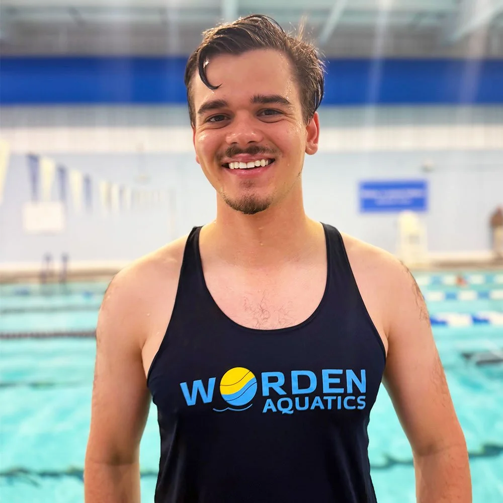 Coach Davis. Private swim lessons coach. Worden Aquatics.