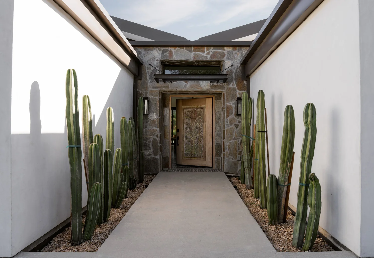 The modern hacienda main house on the estate