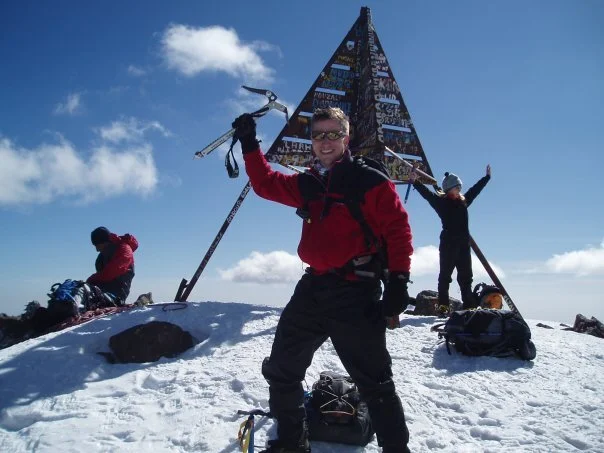 Tim winter mountaineering on Jebel Toubkal
