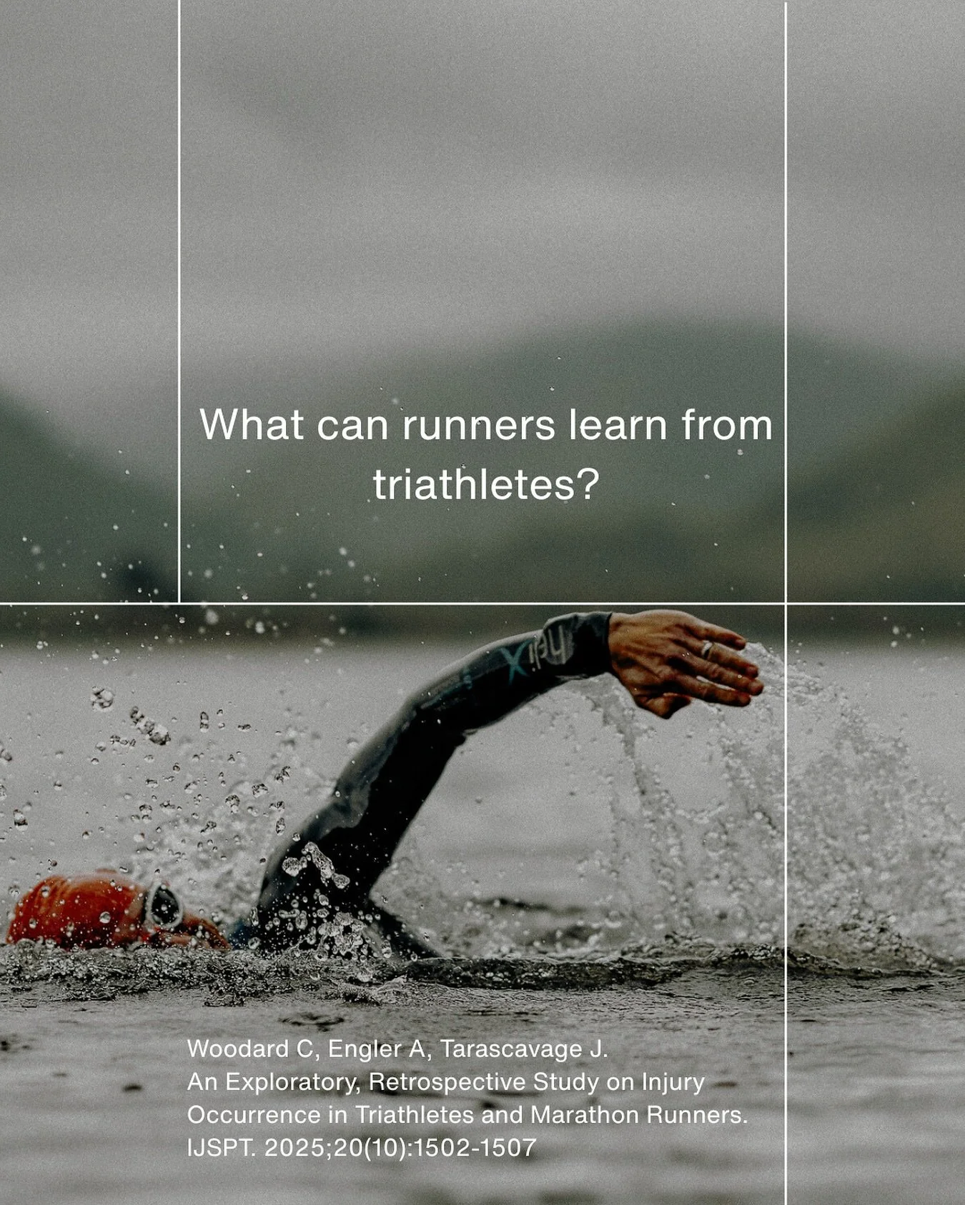 What can runners learn from triathletes?
A recent study in the International Journal of Sports Physical Therapy (Woodard et al., 2025) compared injury patterns in marathon runners and triathletes. The standout finding was that more swimming was linke