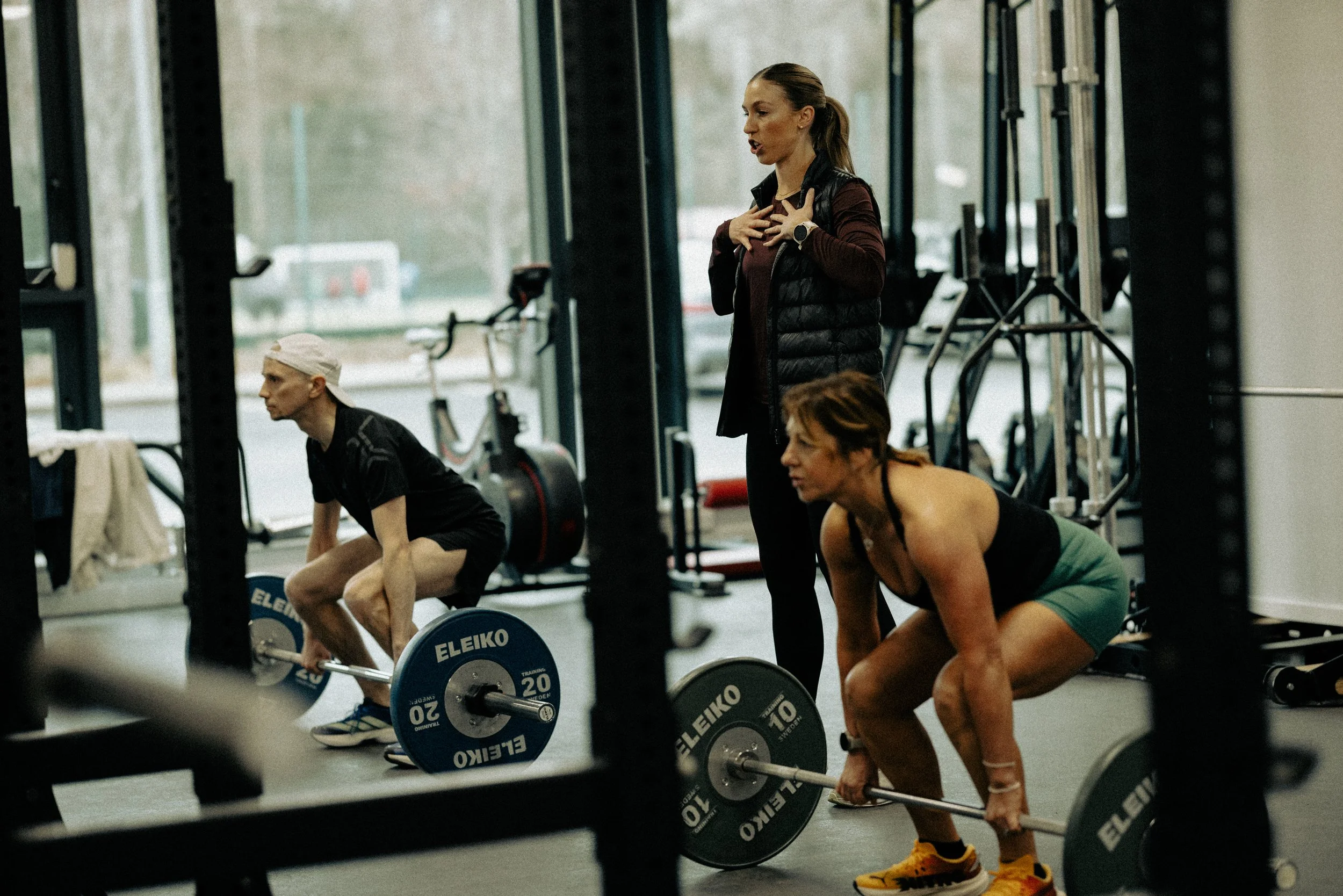 Strength and conditioning with coach Morgan