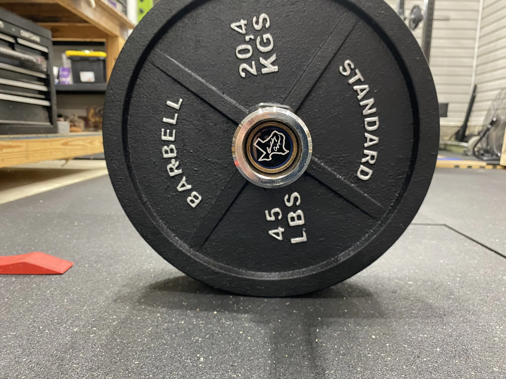 texas deadlift bar with 45 pound plate.jpeg