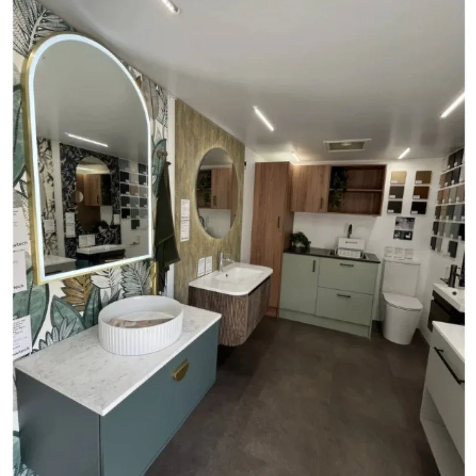 ✨ The Newtech mobile showroom rolled into ArchInt!
This gorgeous little truck was bursting with Newtech&rsquo;s stunning product range &mdash; from sleek vanities to beautiful bathroom solutions. All NZ‑made, with an incredible variety of styles and 