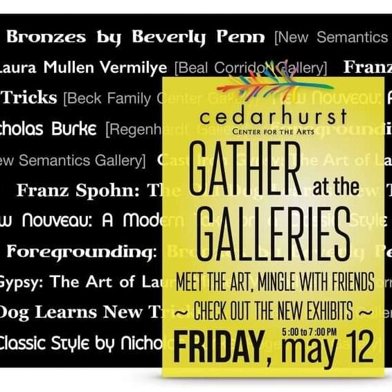 Excited to announce my first solo exhibit at Cedarhurst Center for the Arts: Friday May 12th - 5:00 - 7:00p.m. 

I'm so excited to show you all what I've been working!