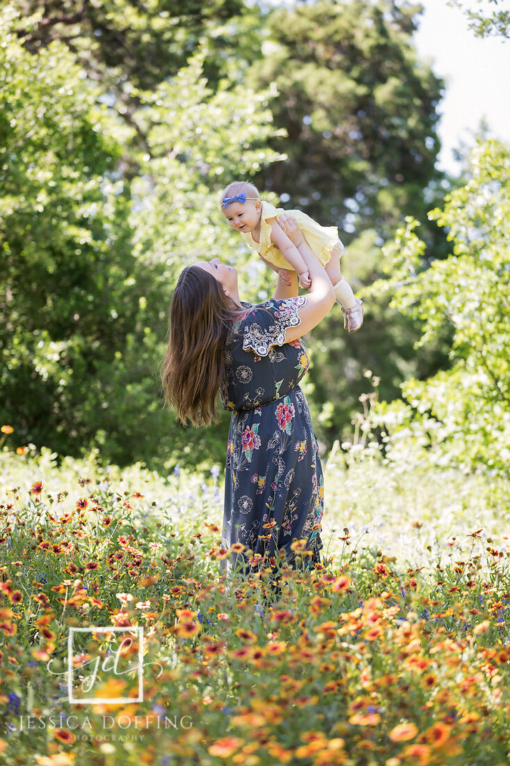 mom daughter texas wildflowers