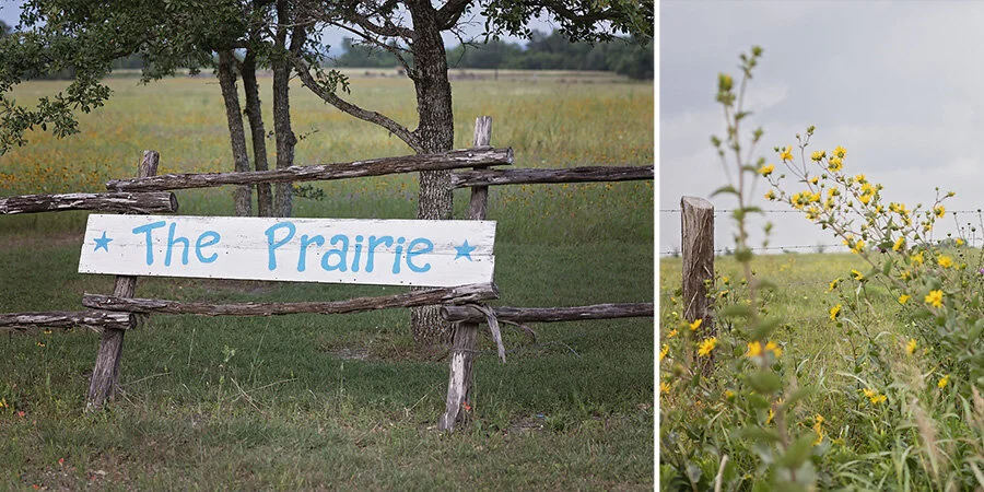Entrance to The Prairie in Round Top, Texas, during the Sweetlight Collective styled photography workshop.