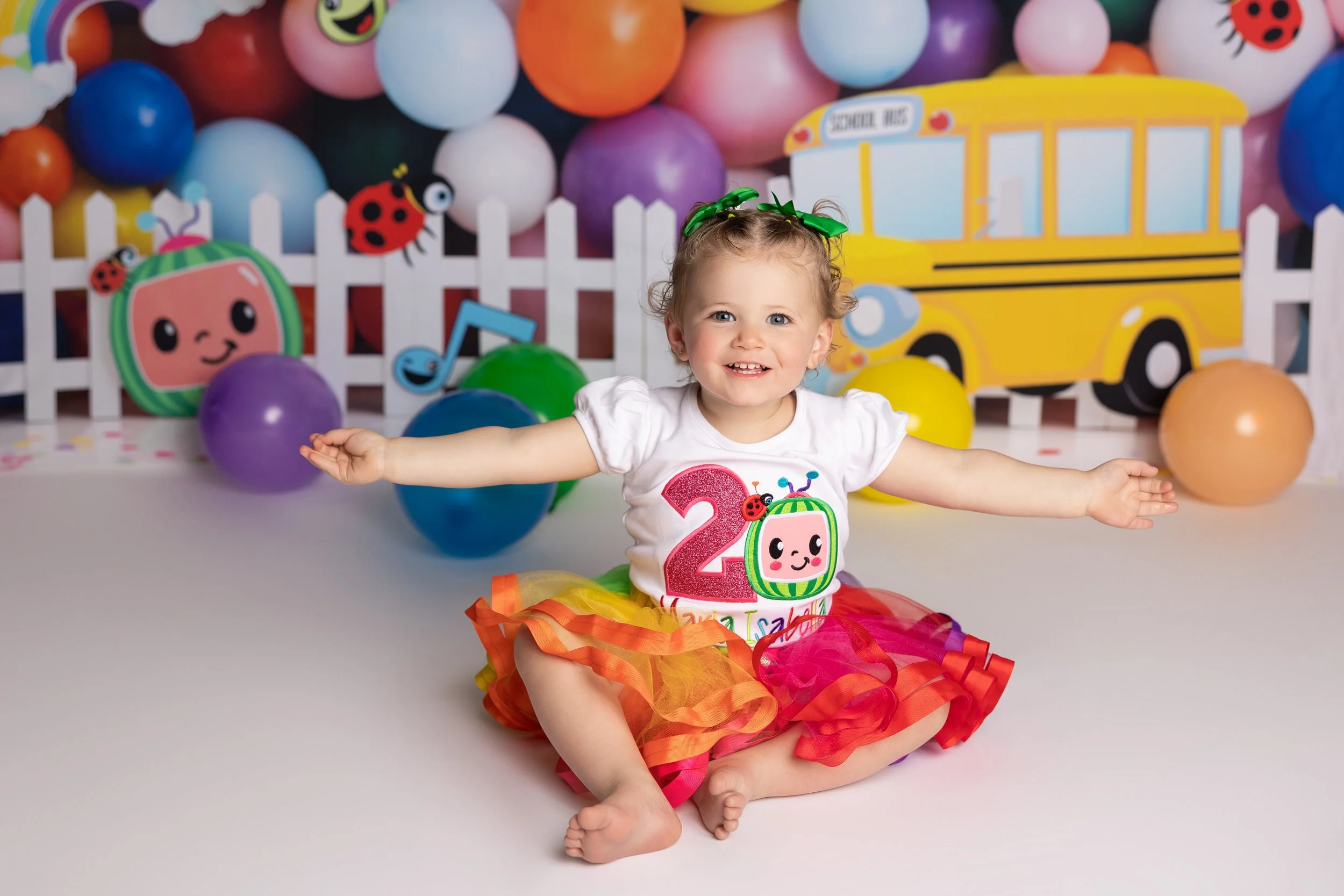 cocomelon 2 year old photoshoot austin toddler milestone session