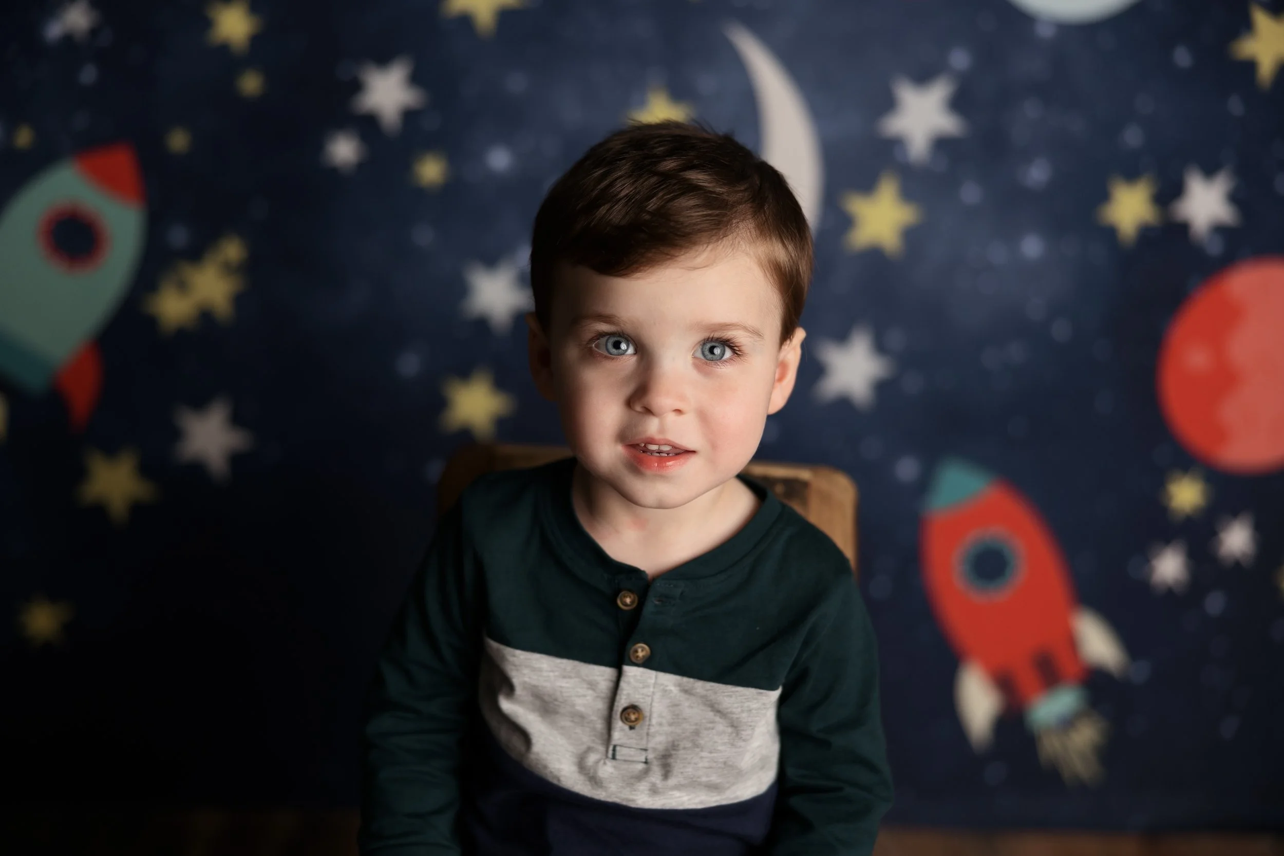 outer space 2 year old photoshoot toddler milestone session