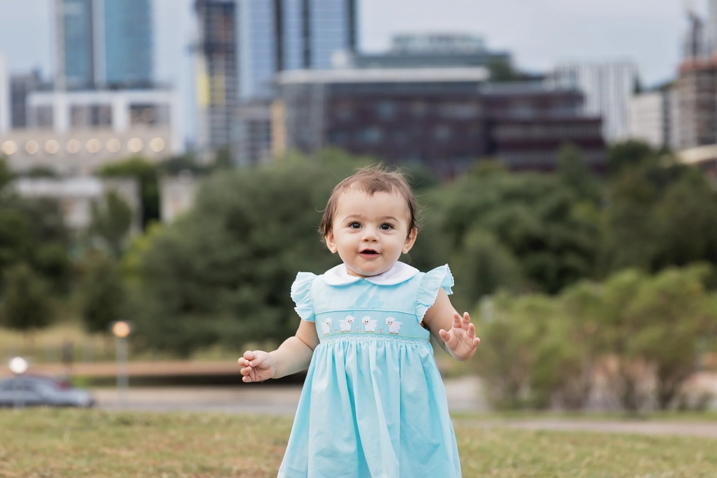First Birthday Photos with Austin Skyline