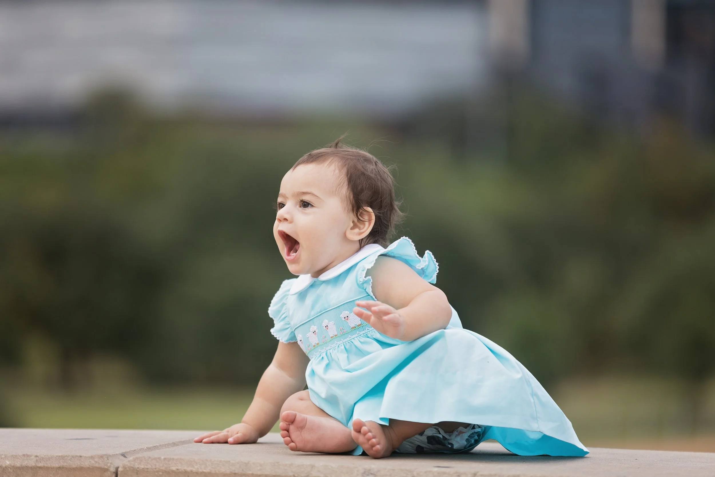 Outdoor Baby Milestone Session in Austin