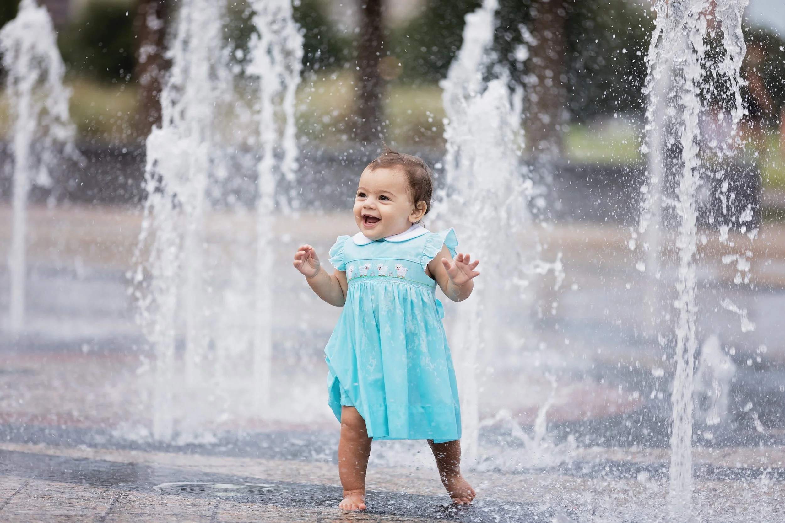 First Birthday Splash Pad Photos at Butler Park