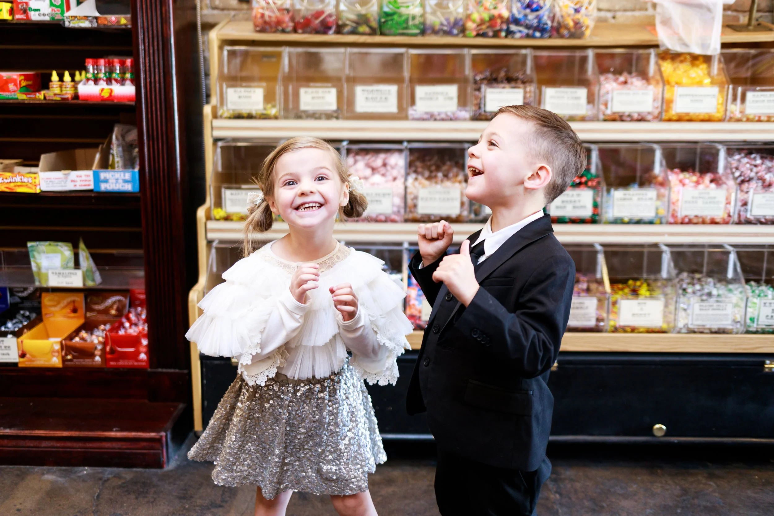 A Sweet Birthday Photoshoot Idea: 4-Year-Old Twins at an Austin Candy Shop