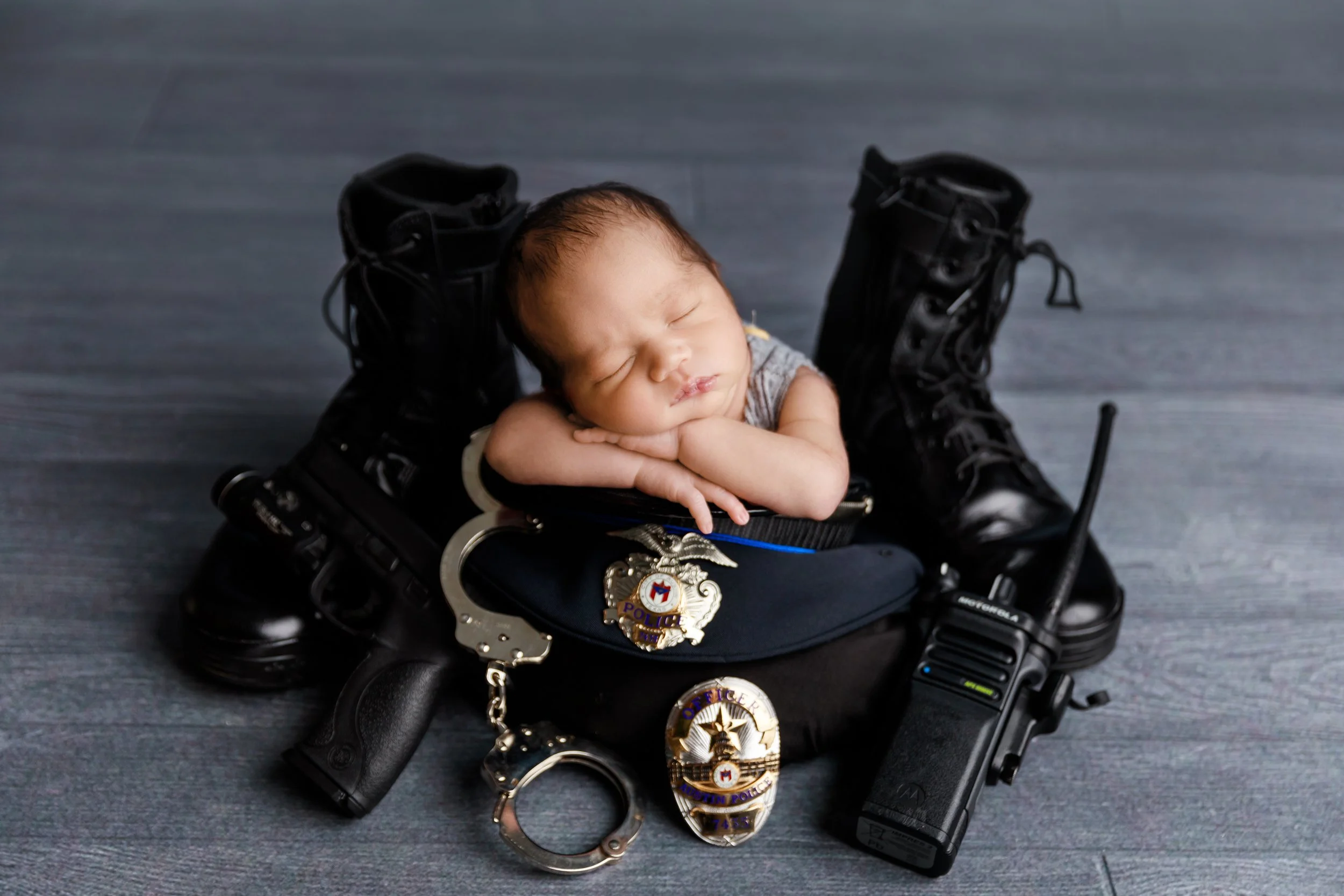 Police Officer Baby Portrait
