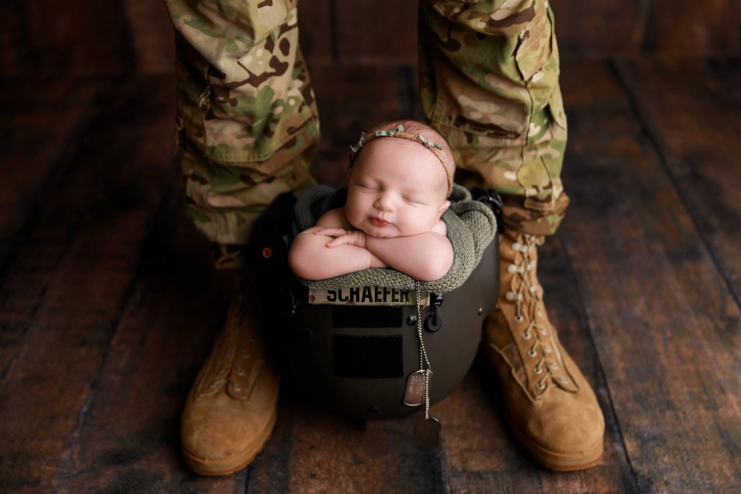 Military Family Newborn Portrait