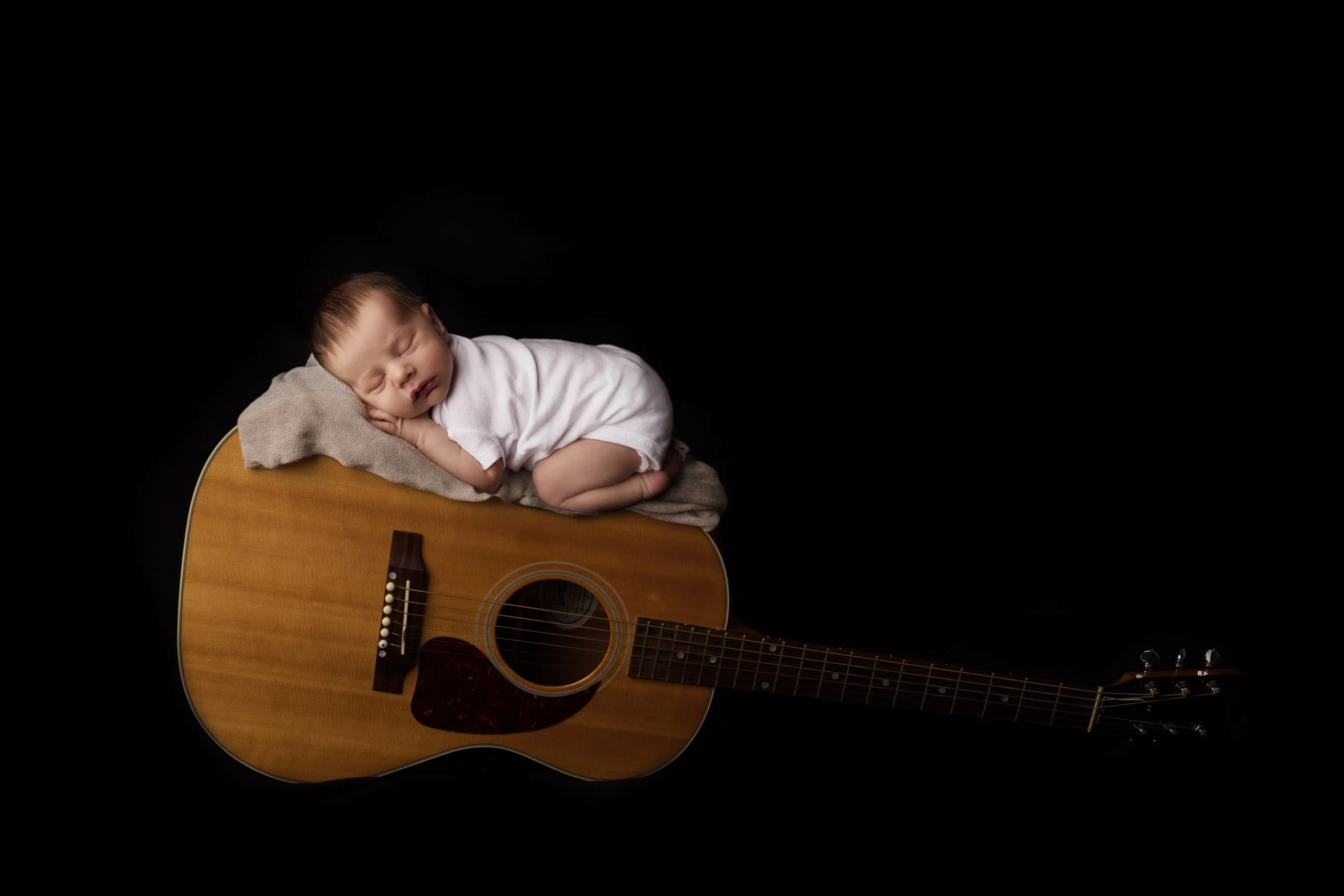 Guitar-Inspired Baby Portrait