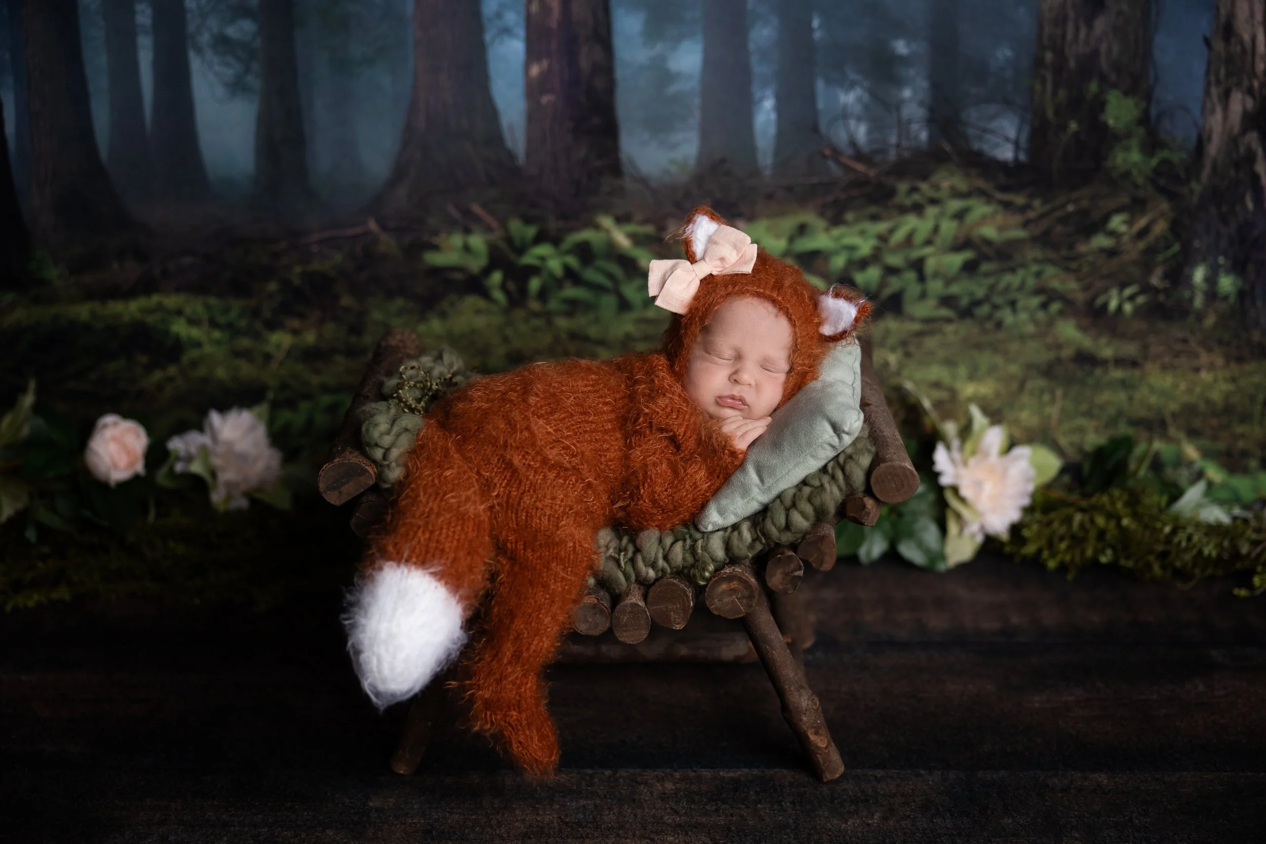 Fox-Inspired Newborn Photo