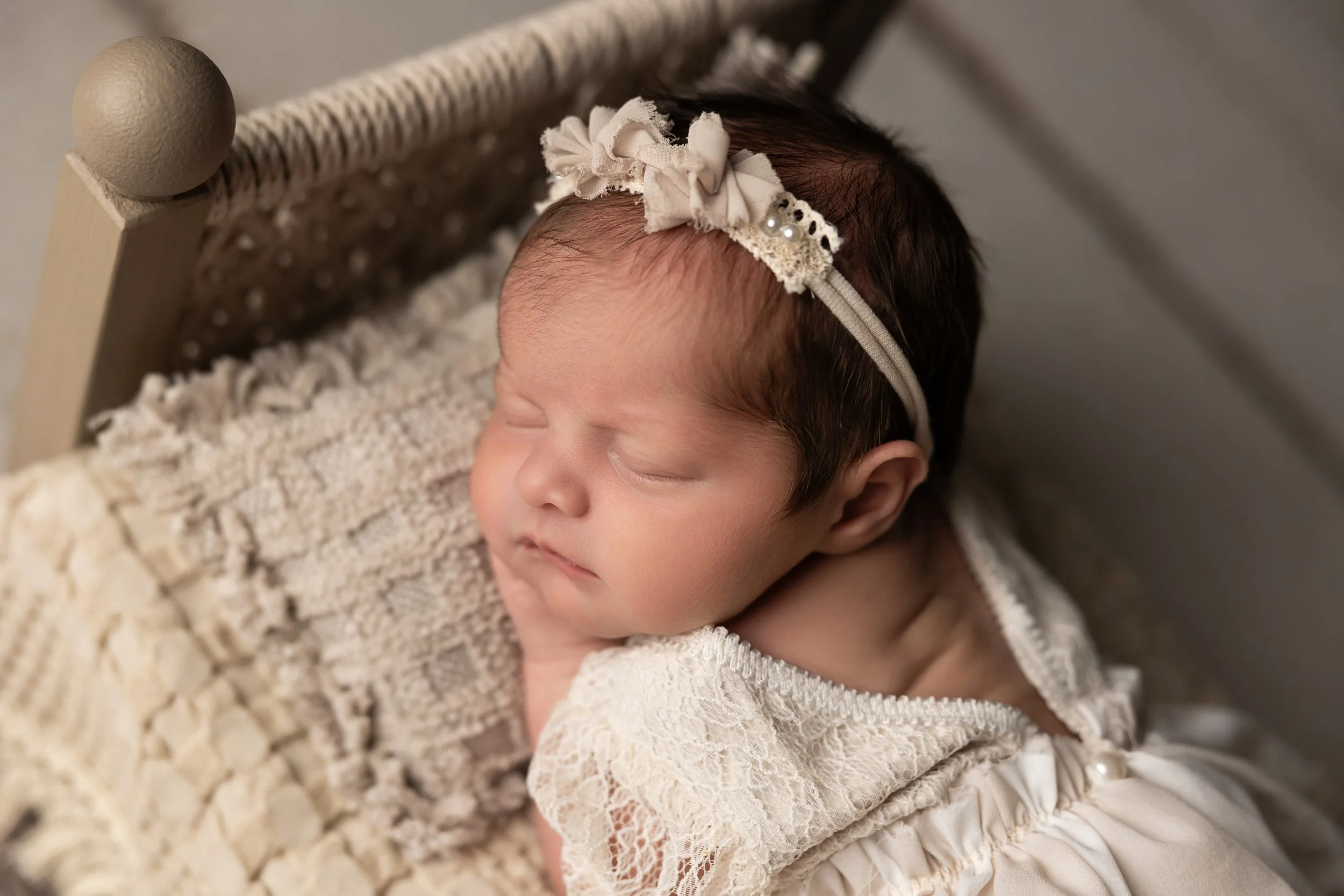 Newborn Bed Prop Close-Up Portrait