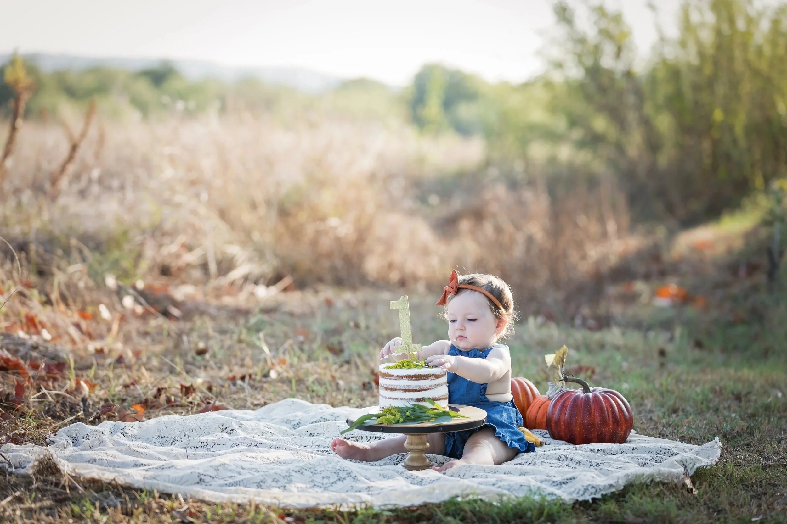 A Beautiful Outdoor Fall Family &amp; Cake Smash Session at Commons Ford Ranch