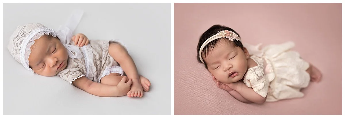 baby image where feet are too prominent vs posed correctly