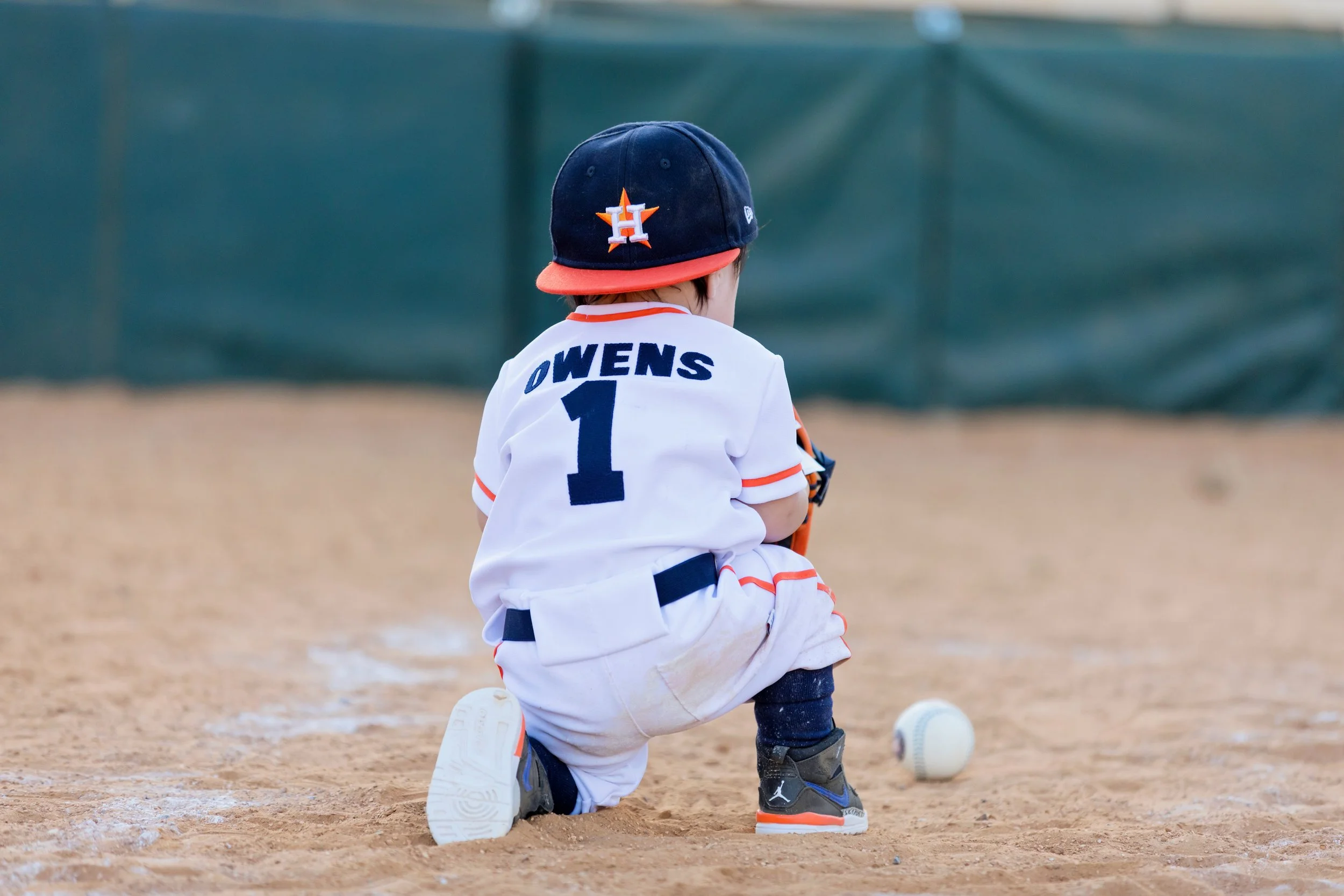 outdoor baseball themed first birthday photos Austin TX