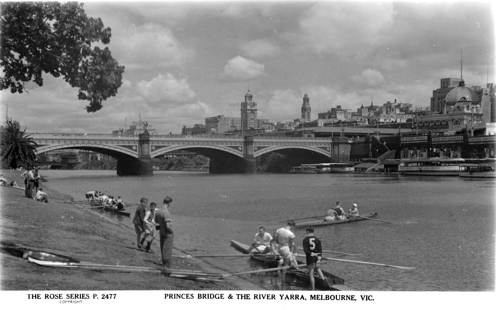 Princes Bridge & The River Yarra 1930s