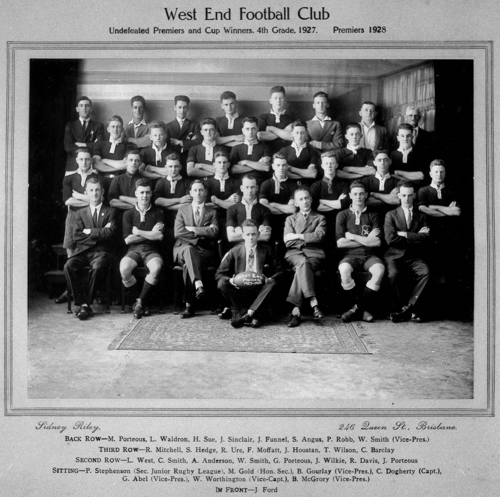 Football - West End Football Club, ca. 1928