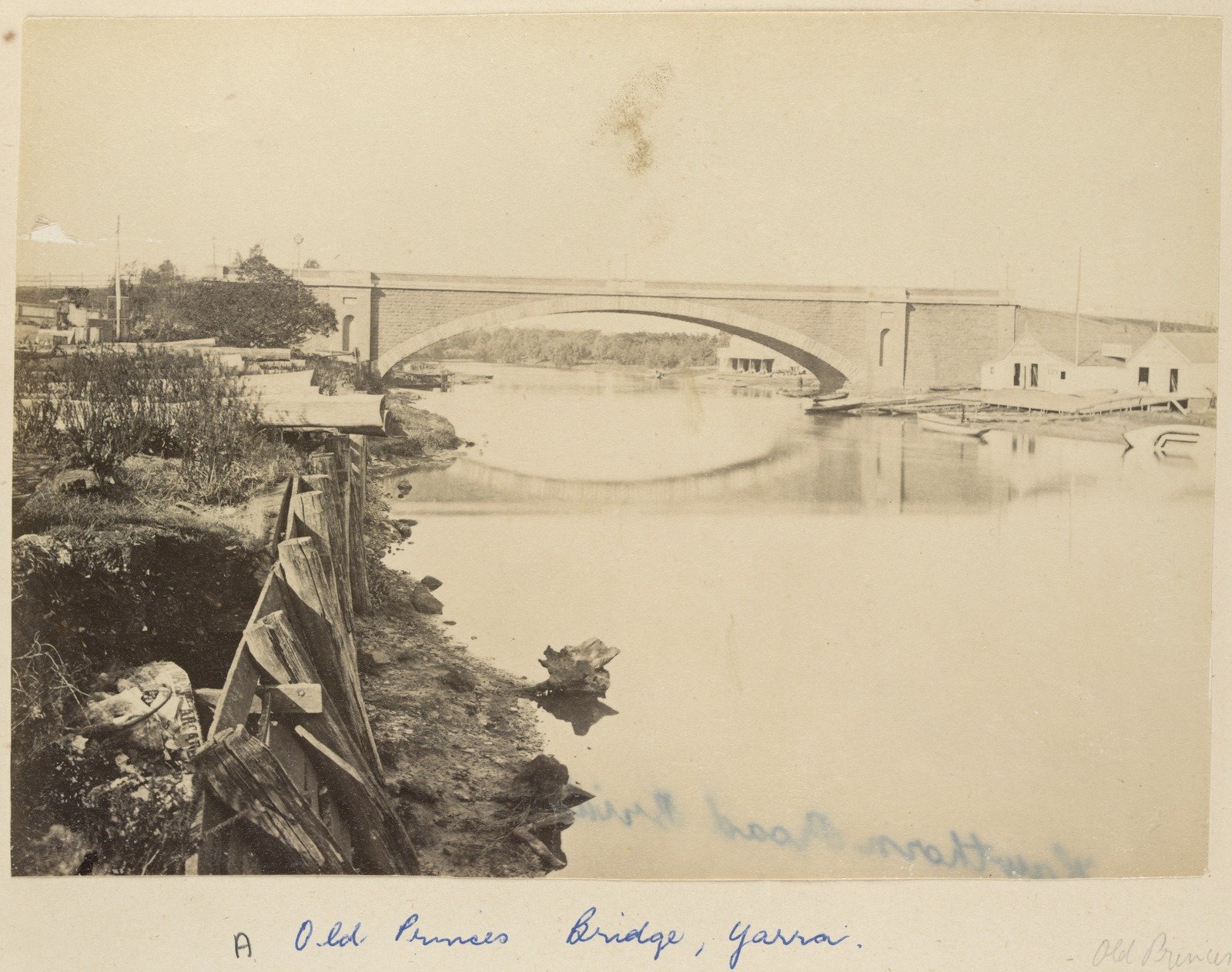 Old Princes Bridge, Yarra 1870s