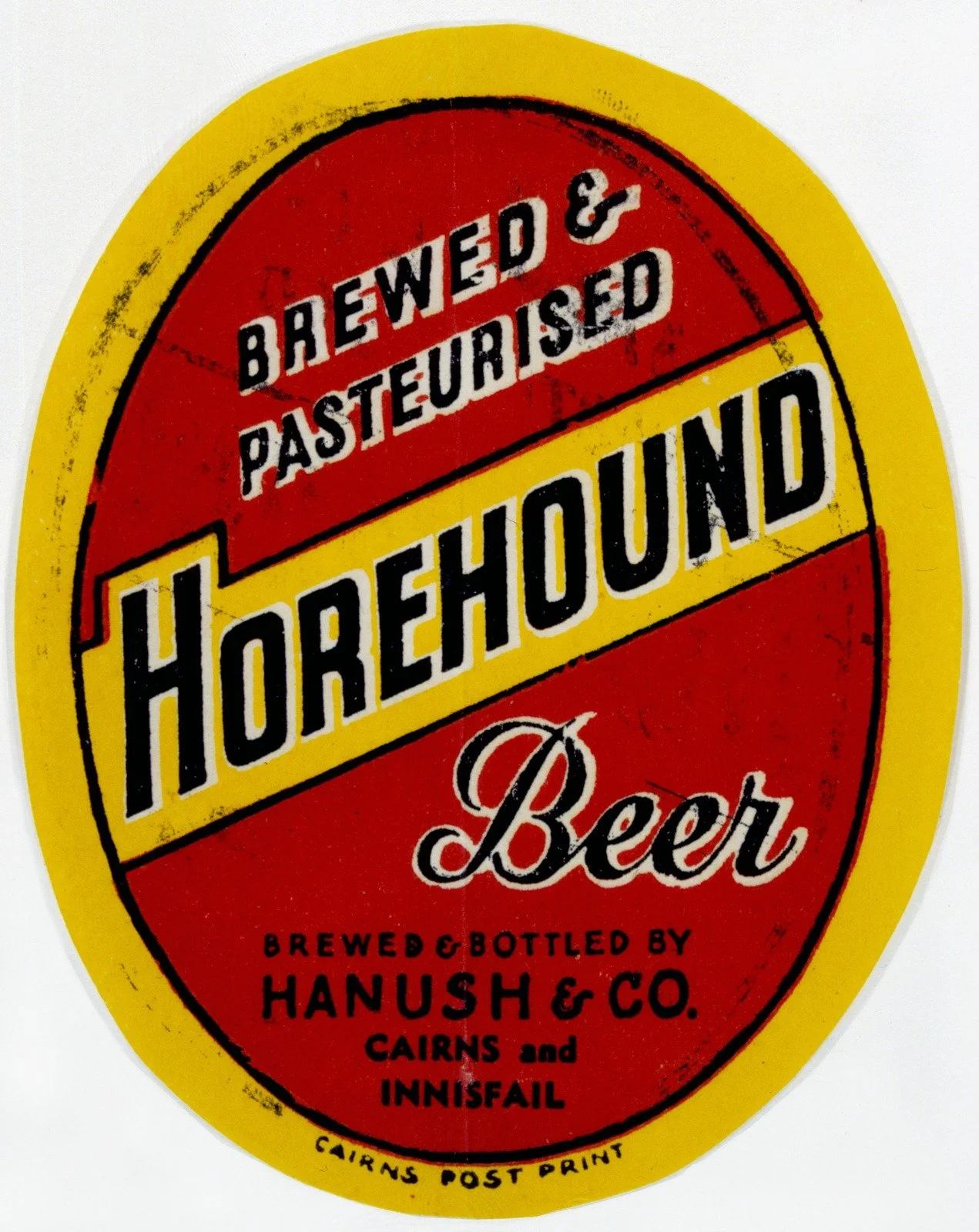 Horehound Beer label - Cairns