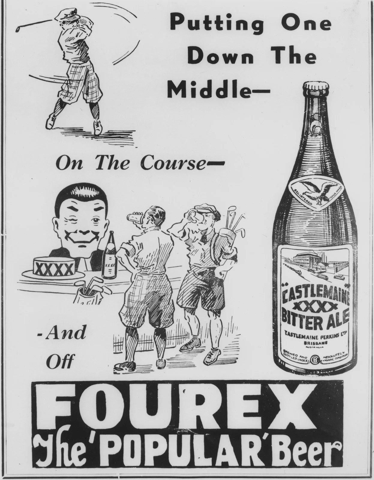 Advertisement for Fourex Beer, 1939