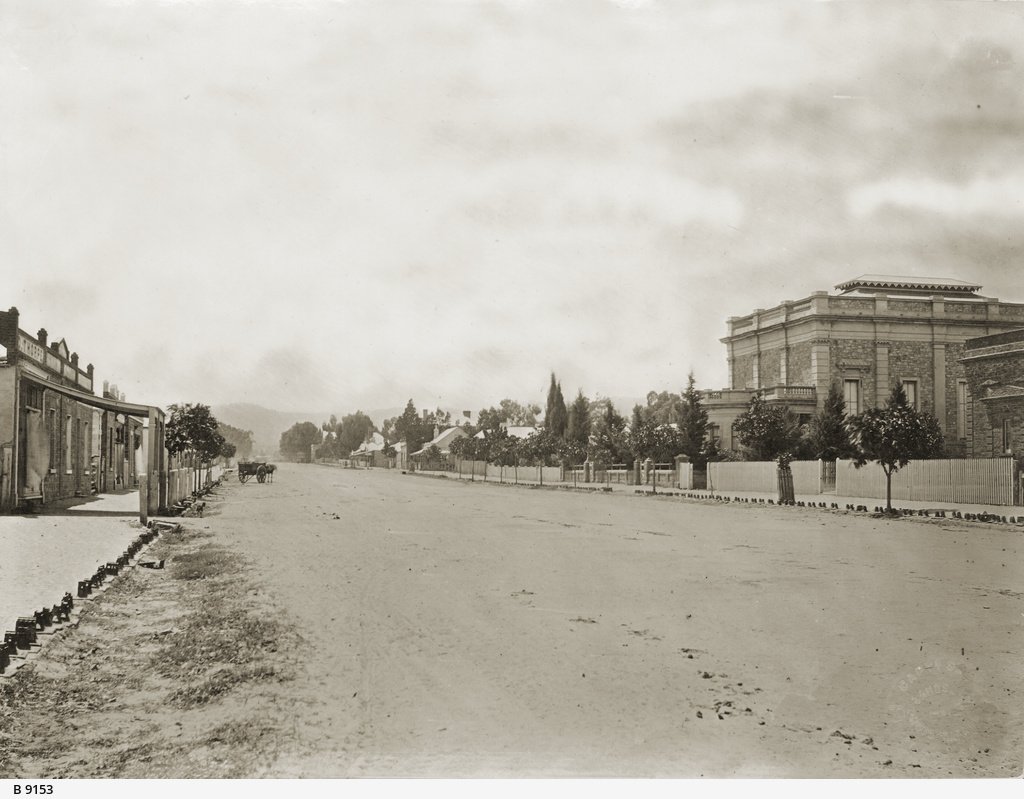 The Parade, Norwood; looking east from a point a little east of Osmond Terrace. On the right is the Baptist Church 1875-79