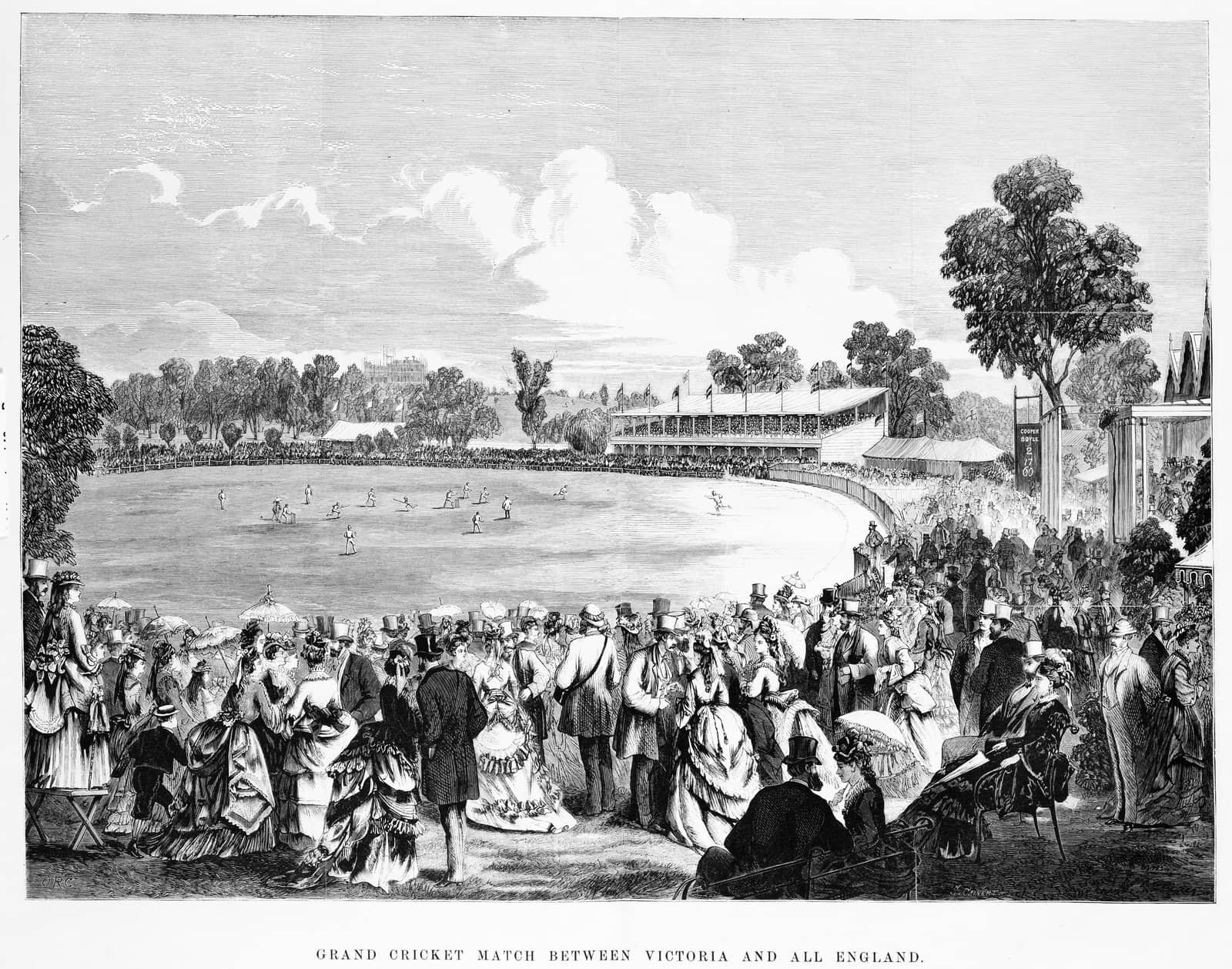 GRAND CRICKET MATCH BETWEEN VICTORIA AND ALL ENGLAND 1873