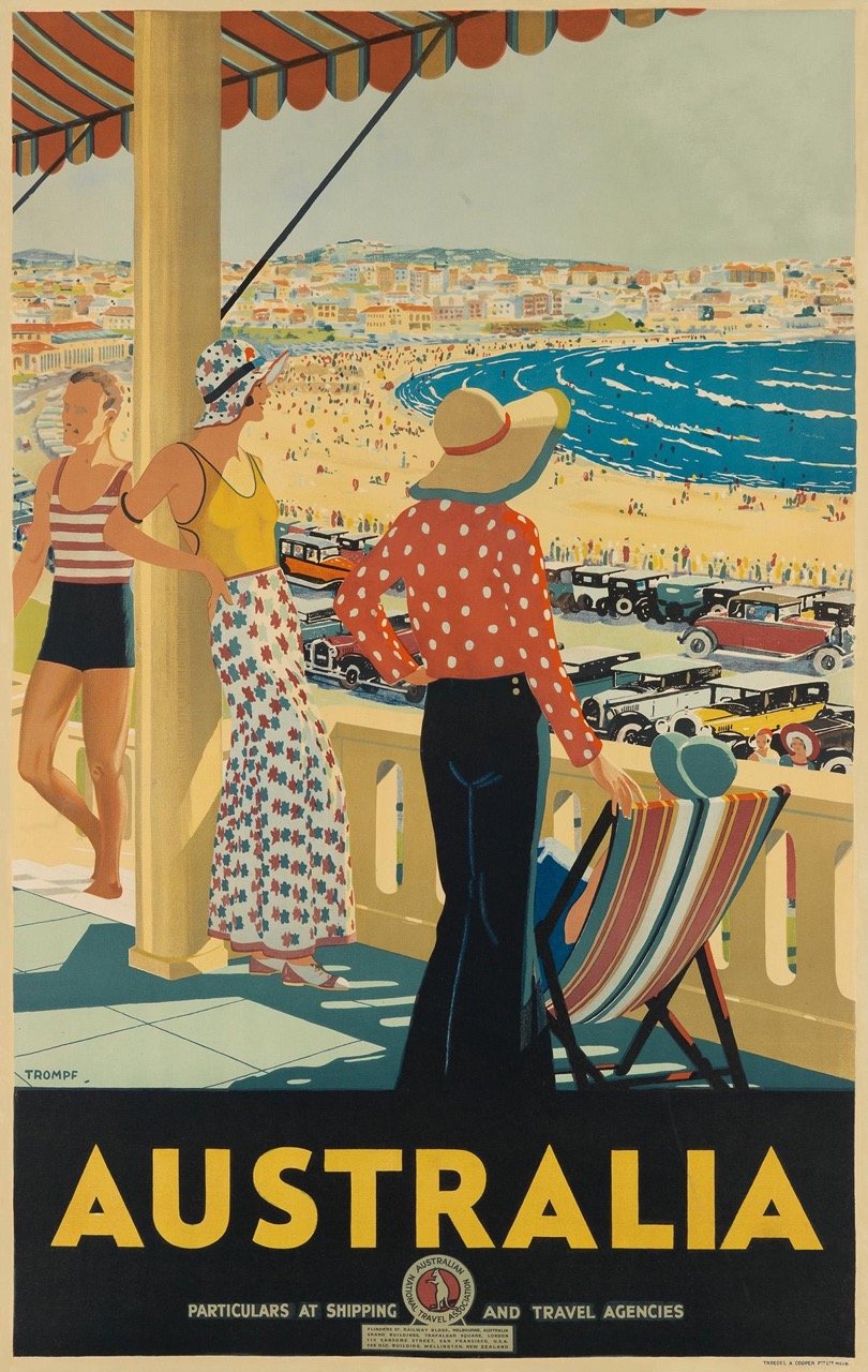 Australia Bondi Beach Trompf 1930s