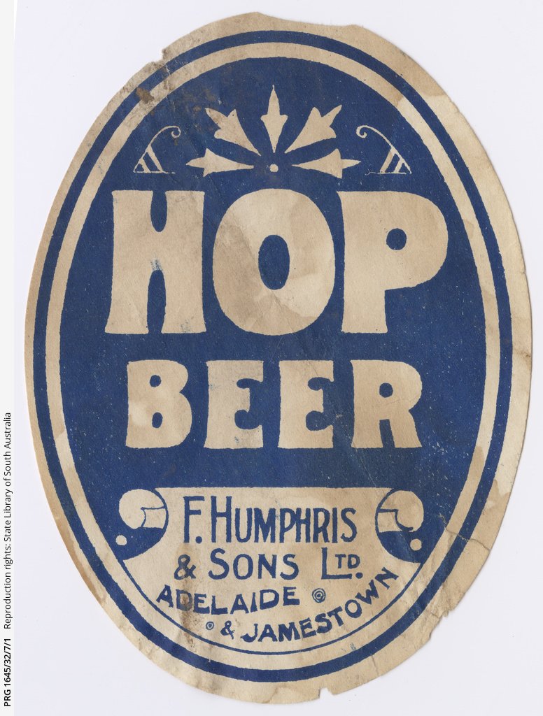 Blue Hop Beer label 1902-1932