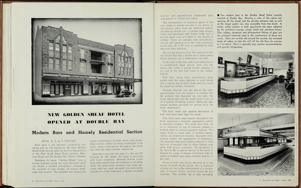The Golden Sheaf Features in a "Decoration and glass" Book 1936. Book scan 1