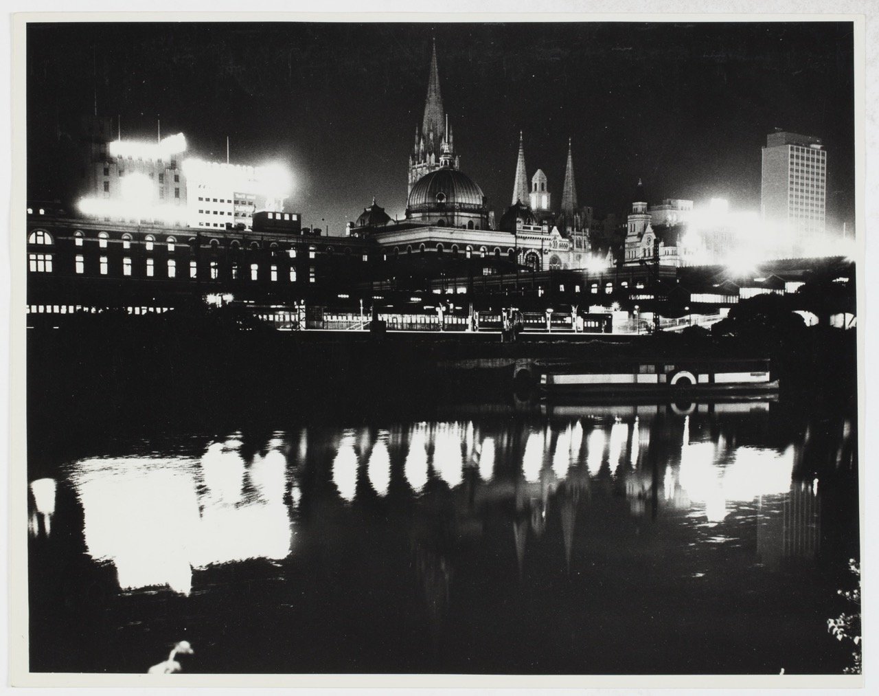City by night from south of Yarra, June 1962