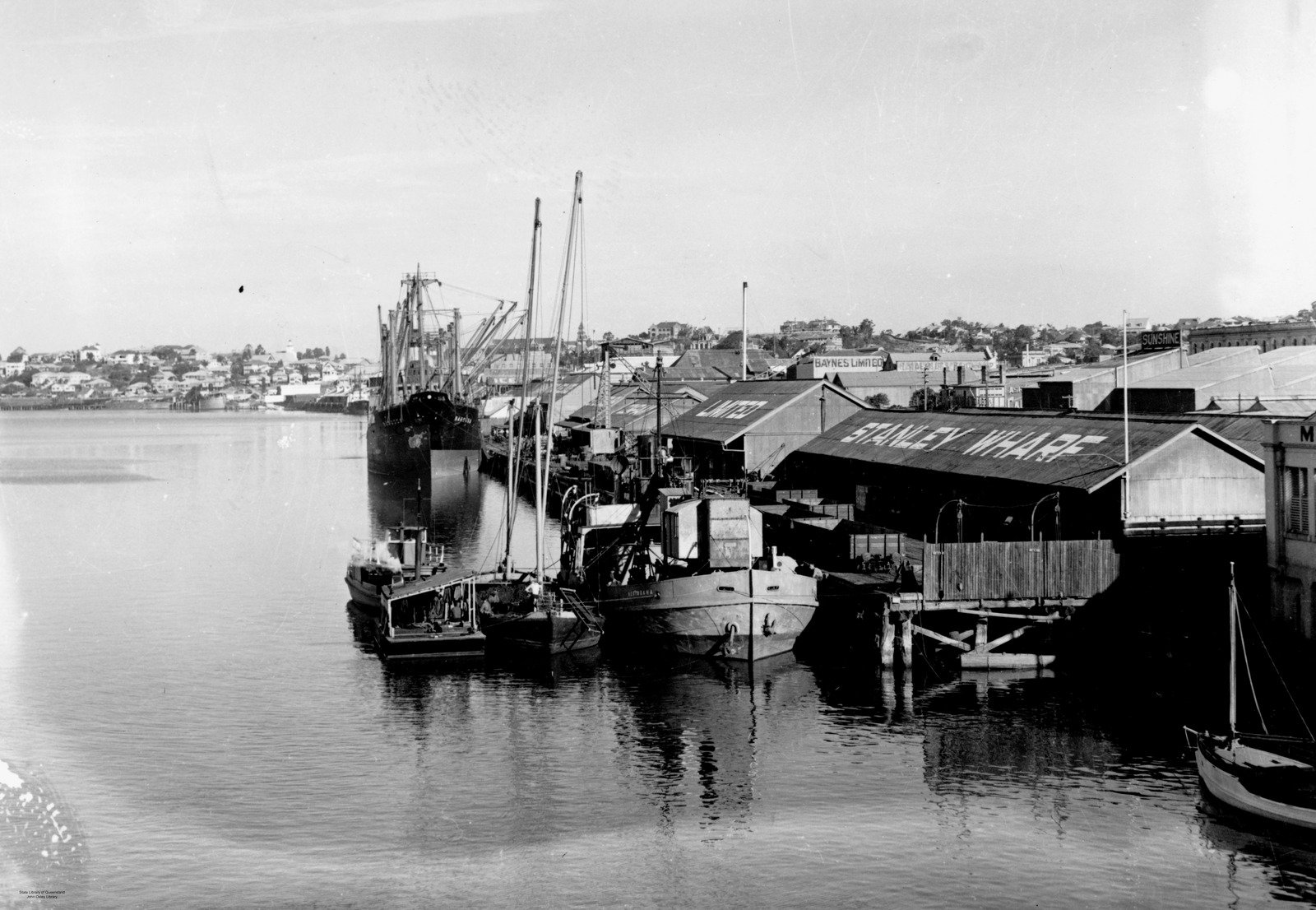 South Brisbane wharves, Brisbane, ca. 1938