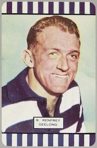 Football card R. Renfrey, Geelong 1953