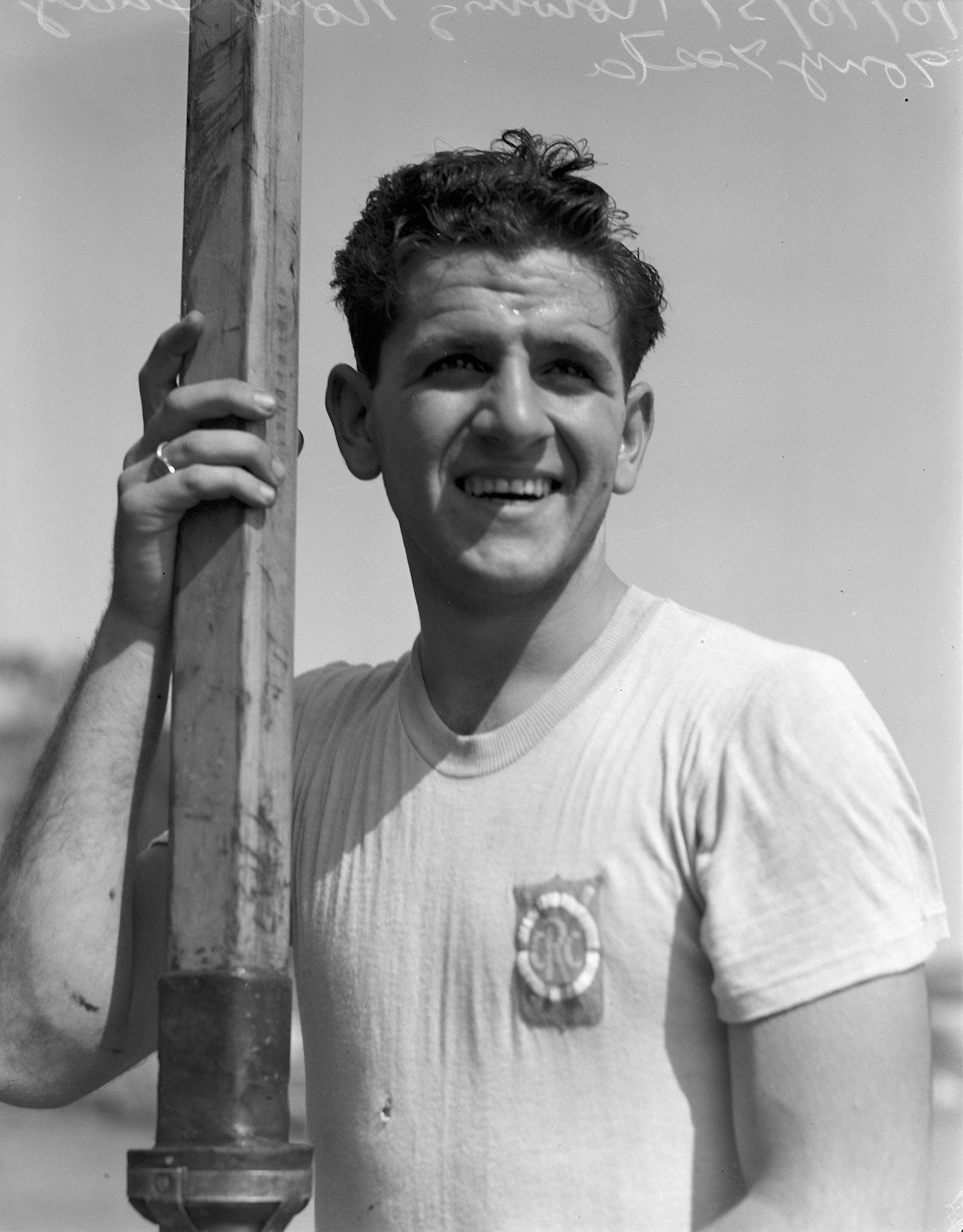 Rower Tony Testa, North Quay, Brisbane, 1951