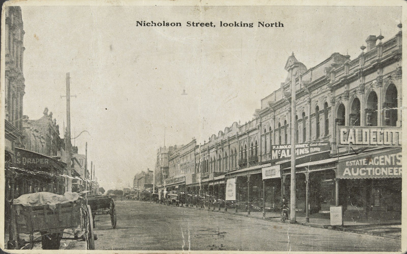 Nicholson Street, looking north, Footscray postcard 1900