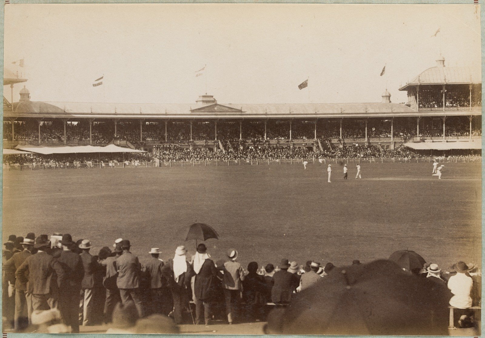 Melbourne Cricket Ground - cricket match in progress 1891