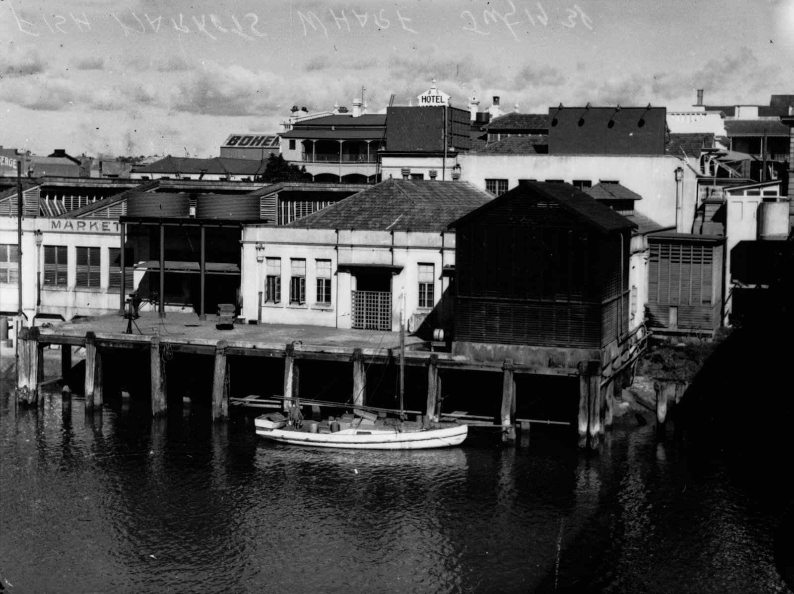 South Brisbane fish market wharf, 1934