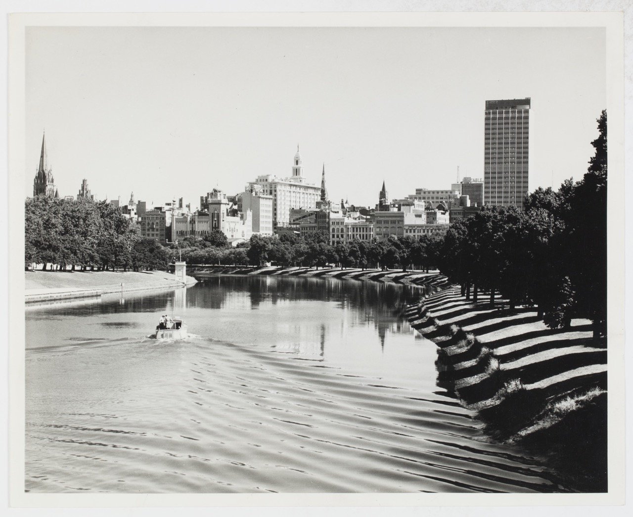 Yarra and city skyline, ca 1960